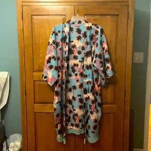 Tropical beach kimono